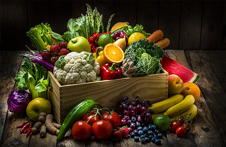 koszyk owoców i warzyw